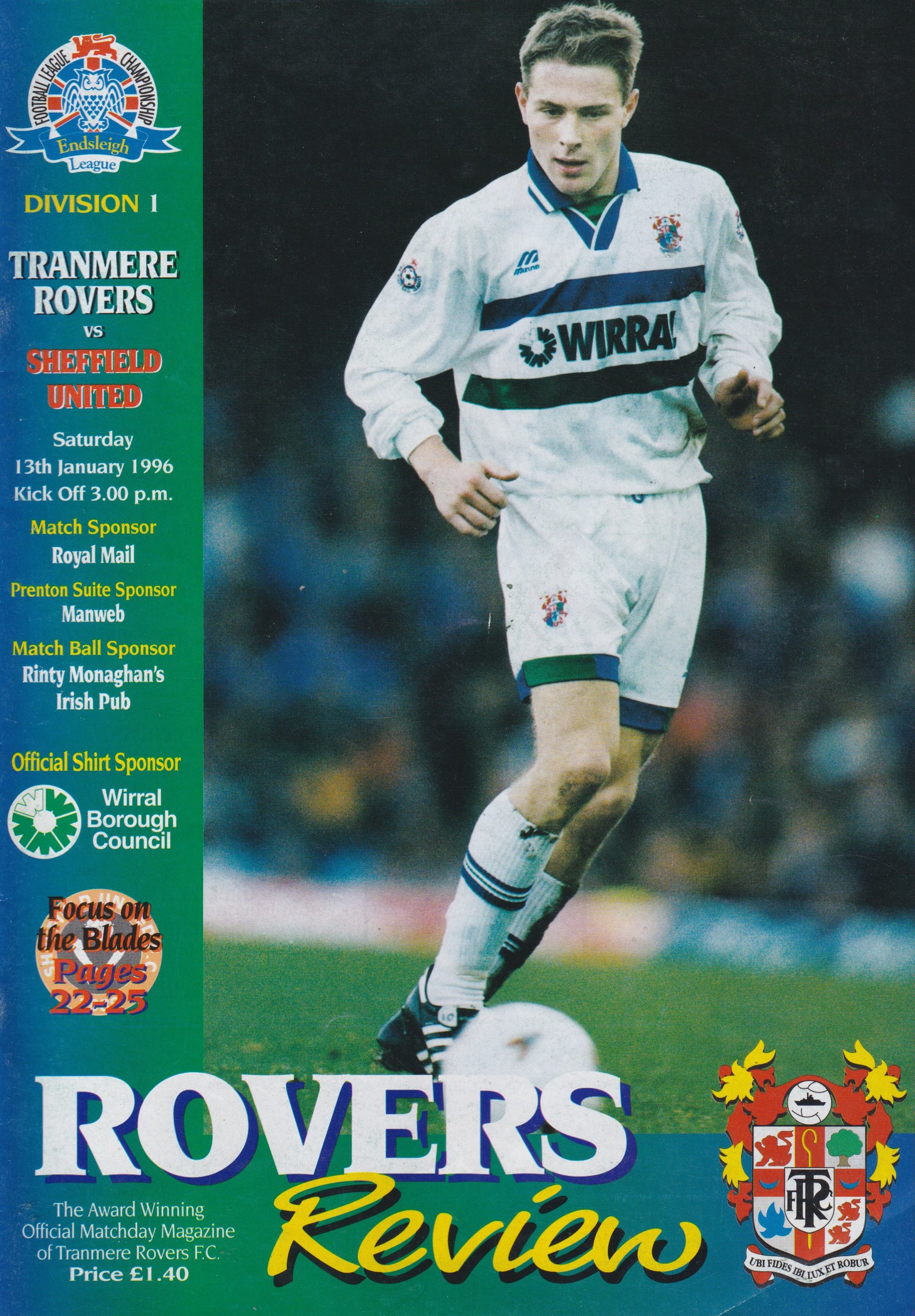 Tranmere Rovers v Sheffield United match programme